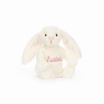 Jellycat Bashful Cream Bunny with Cream Jumper New Zealand | JPHYK4358